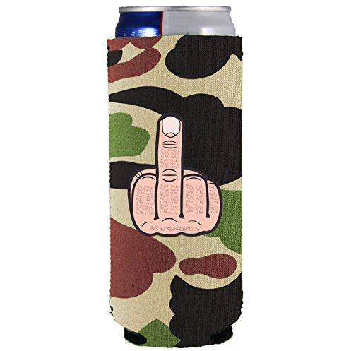 thumbnail image 2 of Middle Finger Funny Slim Can Coolie – Insulated Neoprene Koozie – Compatible With Ultra – Coolie Junction 2 of 5