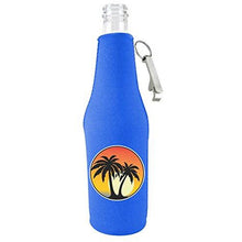 Load image into Gallery viewer, Palm Tree Sunset Bottle Coolie With Opener
