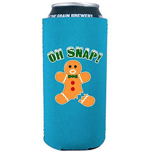 Oh Snap! Gingerbread Man 16 oz. Can Coolie