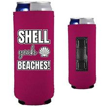 Load image into Gallery viewer, Shell Yeah Beaches Magnetic Slim Can Coolie