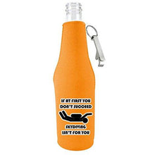 Load image into Gallery viewer, Skydiving Isnt for You Beer Bottle Coolie With Opener