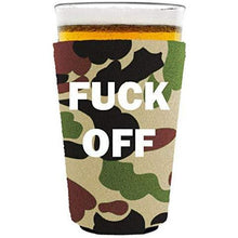 Load image into Gallery viewer, Fuck Off Pint Glass Coolie