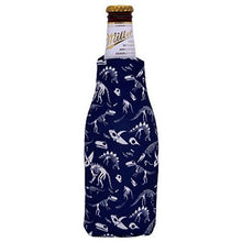 Load image into Gallery viewer, Dinosaur Bones zipper Beer Bottle koozie