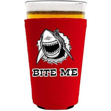 Load image into Gallery viewer, Bite Me Shark Pint Glass Coolie
