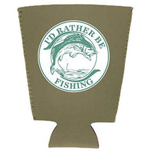 Load image into Gallery viewer, I'd Rather Be Fishing Neoprene Collapsible Pint Glass Coolie