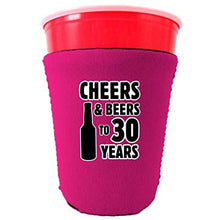 Load image into Gallery viewer, Cheers &amp; Beers to 30 Years Party Cup Coolie
