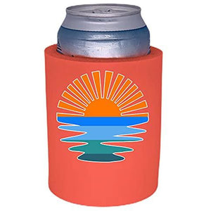 Retro Sunset Thick Foam Can Coolie