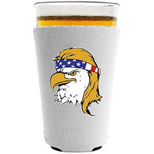 Load image into Gallery viewer, Bald Eagle Mullet Neoprene Pint Glass Coolie
