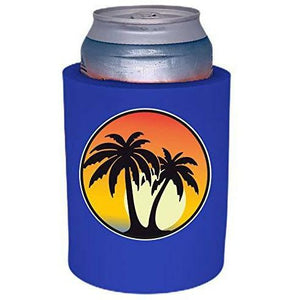Palm Tree Sunset Thick Foam"Old School" Can Coolie
