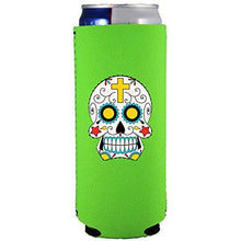 Load image into Gallery viewer, Sugar Skull Slim Can Coolie