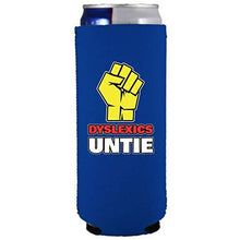 Load image into Gallery viewer, Dyslexics Untie Slim 12 oz Can Coolie