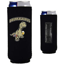 Load image into Gallery viewer, Drunkasaurus Slim Magnetic Can Coolie