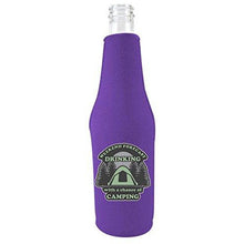Load image into Gallery viewer, Weekend Forecast Drinking with a chance of Camping Beer Bottle Coolie With Opener