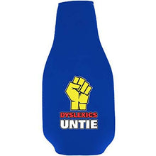 Load image into Gallery viewer, Dyslexics Untie Beer Bottle Coolie