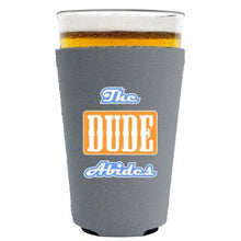 Load image into Gallery viewer, The Dude Abides Pint Glass Coolie