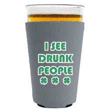 Load image into Gallery viewer, I See Drunk People Pint Glass Coolie