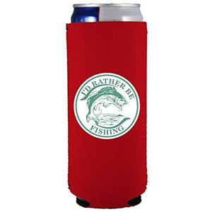 I'd Rather Be Fishing Slim 12 oz Can Coolie