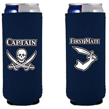 Load image into Gallery viewer, Captain and First Mate Slim 12 oz Can Coolie Set
