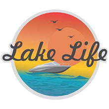 Load image into Gallery viewer, vinyl sticker with lake life design