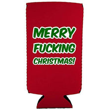 Load image into Gallery viewer, Merry Fucking Christmas Happy Fucking New Year Slim Can Coolies