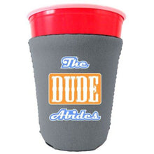 Load image into Gallery viewer, The Dude Abides Funny Party Cup Coolie
