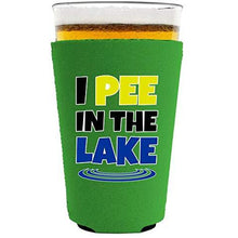 Load image into Gallery viewer, I Pee In The Lake Neoprene Pint Glass Coolie
