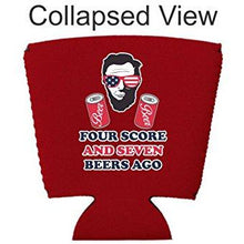 Load image into Gallery viewer, Four Score and Seven Beers Ago Party Cup Coolie