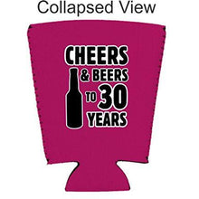 Load image into Gallery viewer, Cheers & Beers to 30 Years Pint Glass Coolie