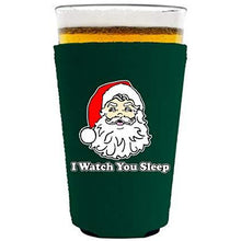 Load image into Gallery viewer, I Watch You Sleep Santa Pint Glass Coolie
