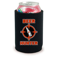 Load image into Gallery viewer, full bottom can koozie with beer hunter design
