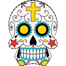 Load image into Gallery viewer, vinly sticker with sugar skull design