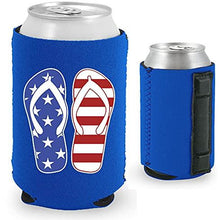Load image into Gallery viewer, Stars and Stripes Flip Flop Magnetic Can Coolie