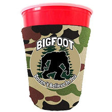Load image into Gallery viewer, Bigfoot Doesn't Believe In You Party Cup Coolie