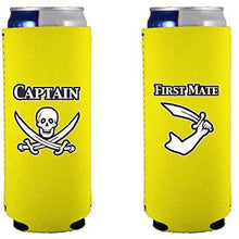 Load image into Gallery viewer, Captain and First Mate Slim 12 oz Can Coolie Set