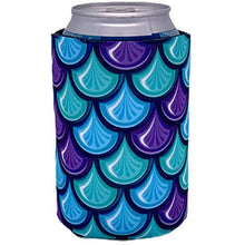 Load image into Gallery viewer, can koozie with fish scale design
