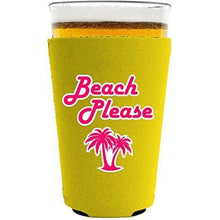 Load image into Gallery viewer, Beach Please Pint Glass Coolie