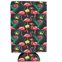 Load image into Gallery viewer, Flamingo Pattern 16 oz. Can Coolie