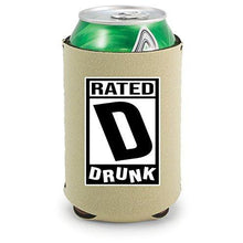 Load image into Gallery viewer, Rated D for Drunk Neoprene Can Coolie