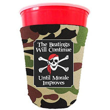 Load image into Gallery viewer, The Beatings Will Continue Party Cup Coolie
