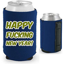 Load image into Gallery viewer, Merry Fucking Christmas and Happy Fucking New Year Magnetic Can Coolies