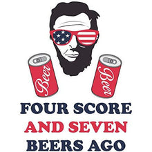 Load image into Gallery viewer, vinyl sticker with four score and seven years ago design