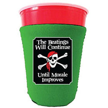 Load image into Gallery viewer, The Beatings Will Continue Party Cup Coolie