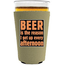 Load image into Gallery viewer, pint glass koozie with beer is the reason design