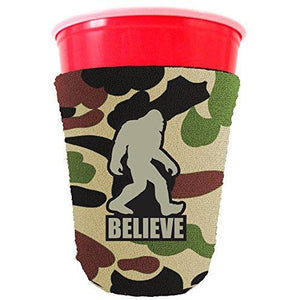 Bigfoot Believe Funny Party Cup Coolie