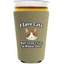 Load image into Gallery viewer, I Love Cats Pint Glass Coolie