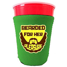 Load image into Gallery viewer, Bearded For Her Pleasure Party Cup Coolie