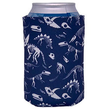 Load image into Gallery viewer, can koozie with dinosaur bones design