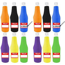 Load image into Gallery viewer, Writable Hello My Name Is Beer Bottle Coolies