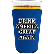 Load image into Gallery viewer, Drink America Great Again Pint Glass Coolie