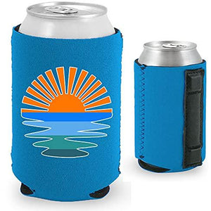 Retro Sunset Magnetic Can Coolie